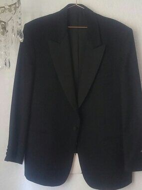 C.L. SZ 31R Jacket Black Italian Wool Lined Men's Tuxedo